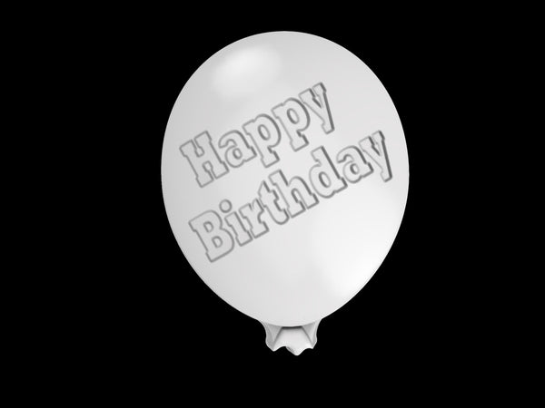 Happy Birthday Balloon Mold