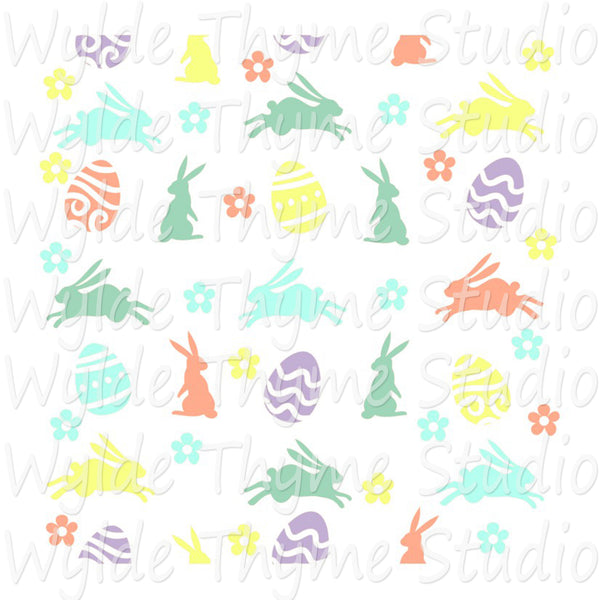 Easter Pattern Stencil Style 2