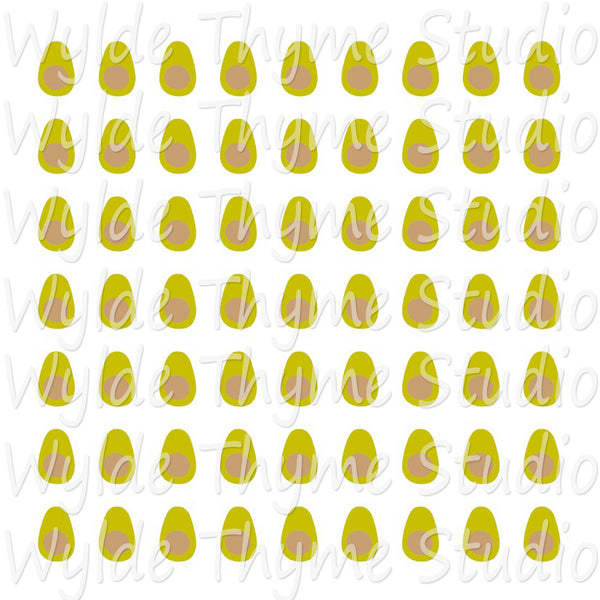 Avocado Pattern Stencil
