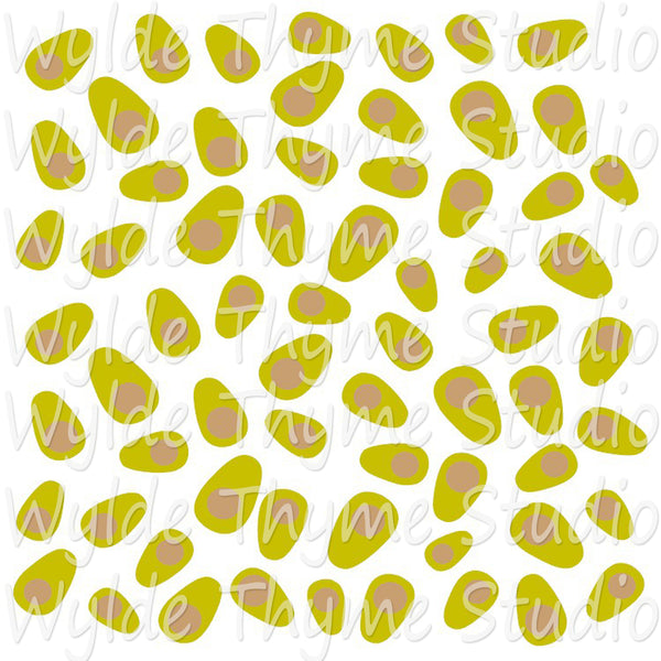Avocado Scatter Stencil
