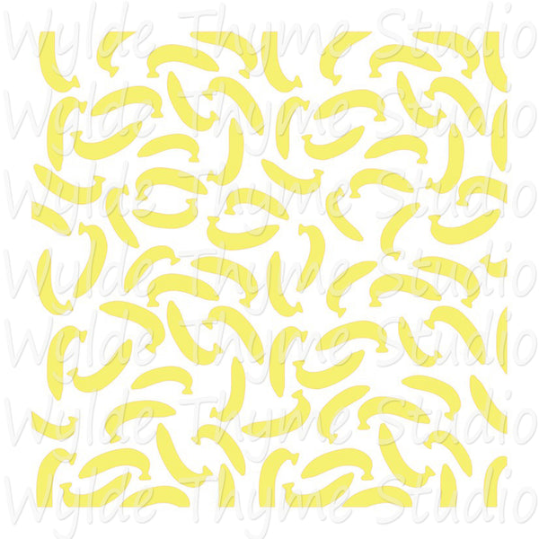 Bananas Pattern Stencil
