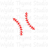 Baseball Seams Stencil
