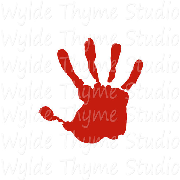 Bloody Handprint Stencil