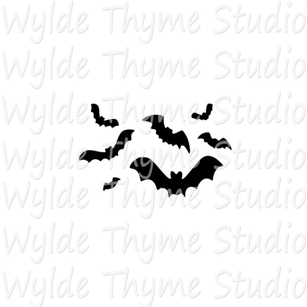 Flying Bats Stencil