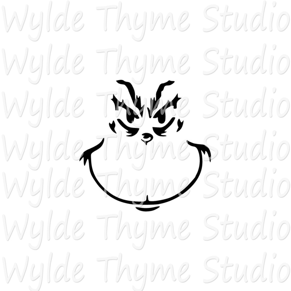 Grinch Face Stencil – Wylde Thyme Studio grinch-face-stencil-wylde-thyme-studio