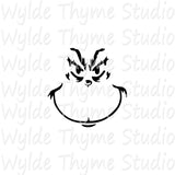 Grinch Face Stencil