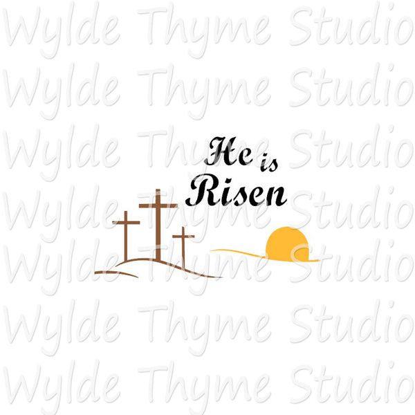 He is Risen Stencil Style 1