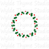 Holly Wreath Stencil