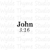 John 3:16 Stencil