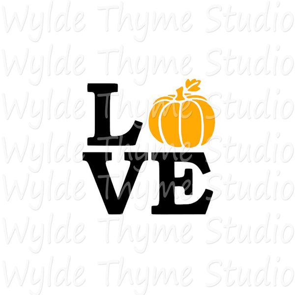 Love Word Pumpkin Stencil