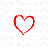 Open Heart Stencil