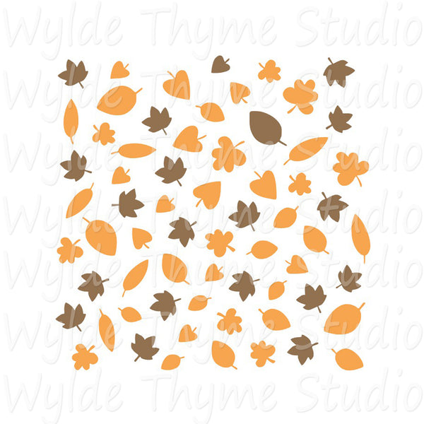 Scattered Leaves Stencil