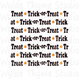 Trick or Treat Background Stencil
