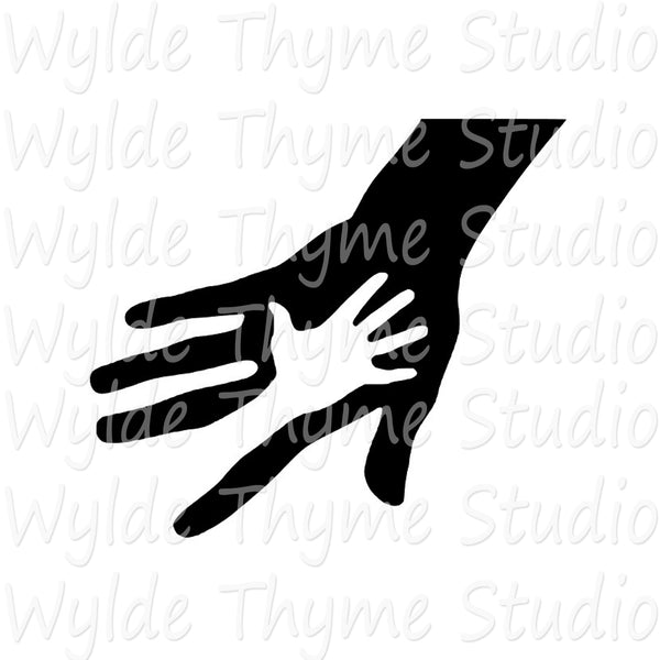 Hands Silhouette Stencil