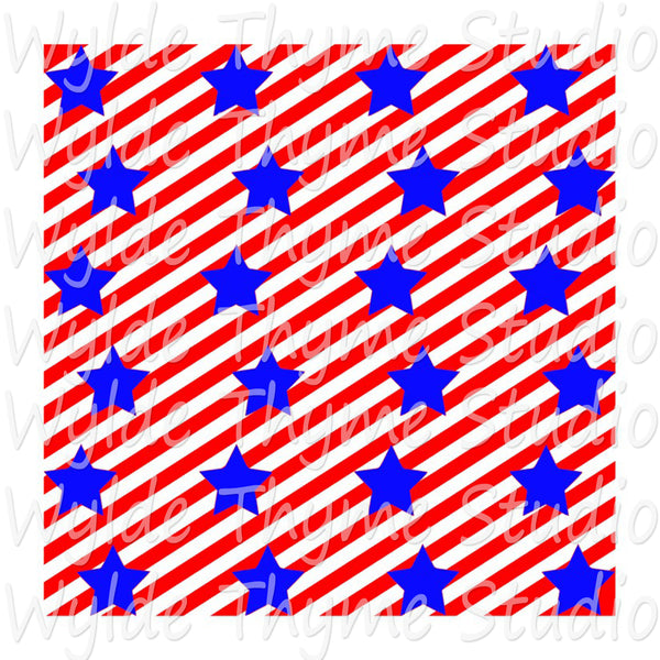 Stars & Stripes Diagonal Stencil