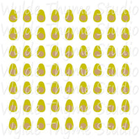 Avocado Pattern Stencil