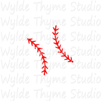 Baseball Seams Stencil