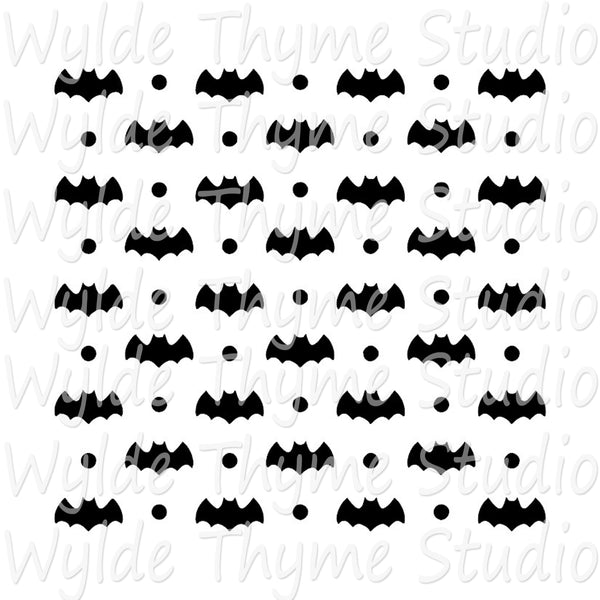 Bats & Dots Stencil