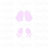 Bunny Feet Stencil