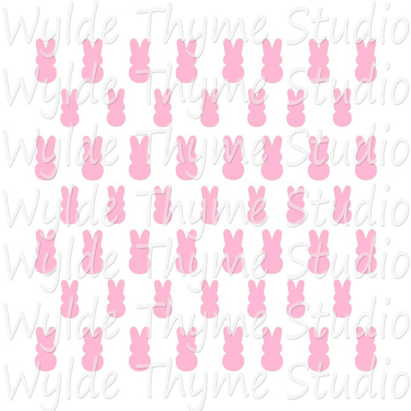 Marshmallow Bunny Pattern Stencil