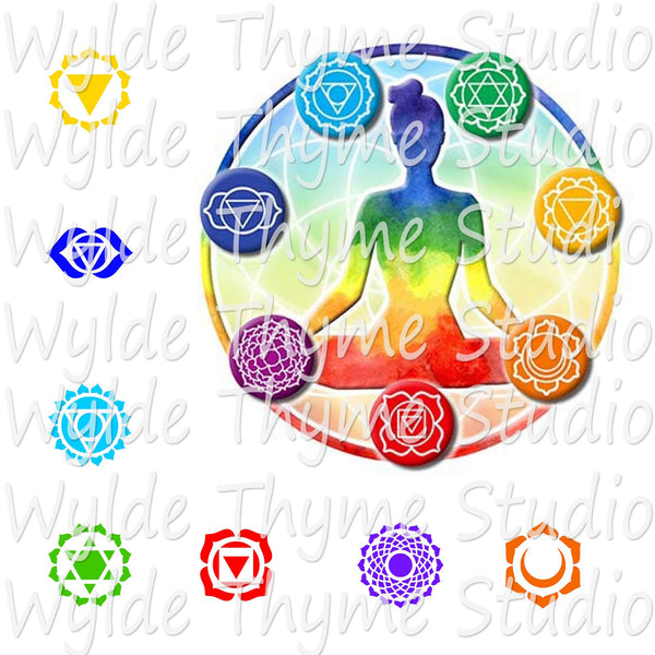 Set of Chakra Stencils