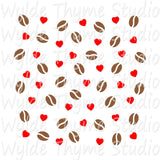 Coffee Love Scatter Stencil