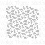 Dinosaurs Pattern Stencil