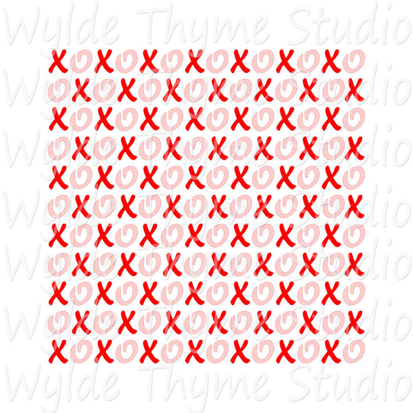 XOXO Pattern Stencil