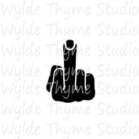 Flip Off Stencil