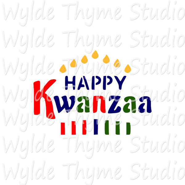 Happy Kwanzaa Stencil