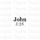 John 3:16 Stencil