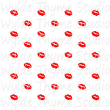 Lips Pattern Stencil