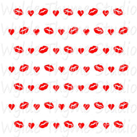 Lips & Hearts Stencil