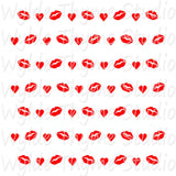 Lips & Hearts Stencil