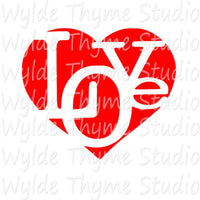 Love Heart Stencil Style 1