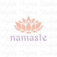 Namaste Lotus Flower Stencil