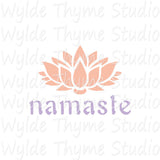 Namaste Lotus Flower Stencil