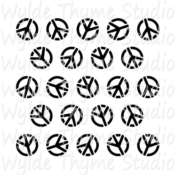 Peace Sign Background Stencil