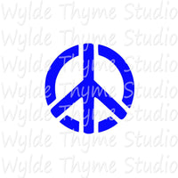 Peace Sign Stencil