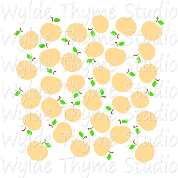 Peaches Background Stencil