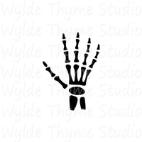 Skeleton Hand Stencil