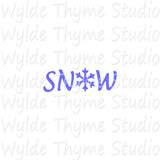 Snow Word Stencil