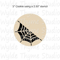 Spider Web Half Stencil
