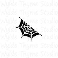 Spider Web Half Stencil