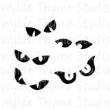 Spooky Eyes Stencil