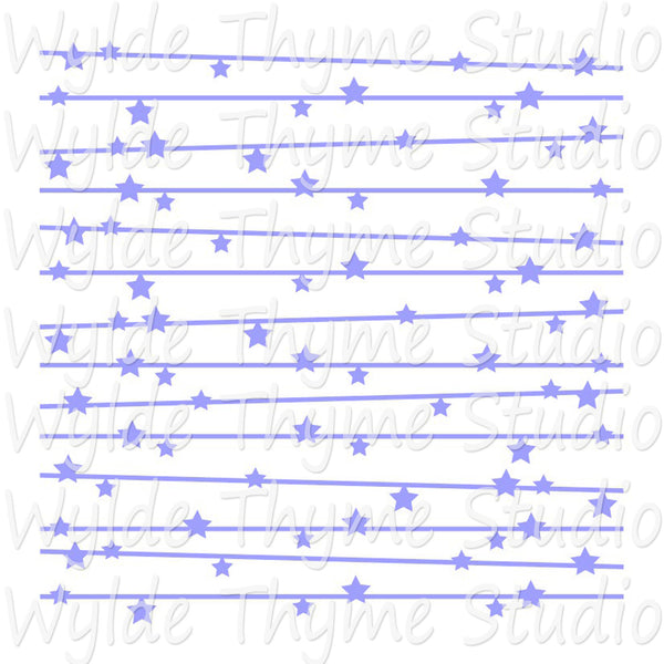 Star Stripe Background Stencil
