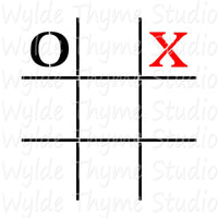 Tic Tac Toe XOXO Stencil