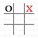 Tic Tac Toe XOXO Stencil