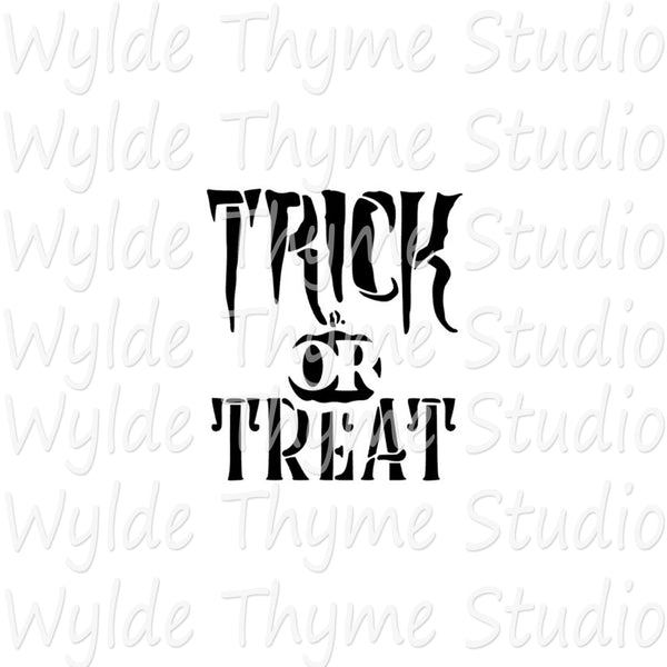 trick or treat stencil