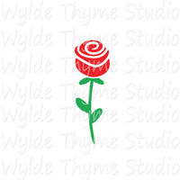 Rose Bud Stencil